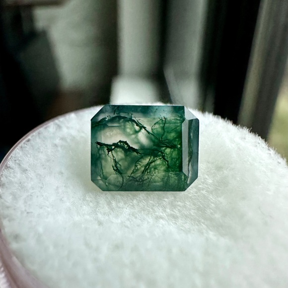 Kay Jewelers Jewelry - 💎 NATURAL 2.6ct Moss Agate Gemstone - Faceted Emerald Cut